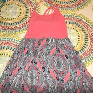 Pink dress with paisley detail